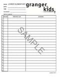 Classroom Check-in Sheets